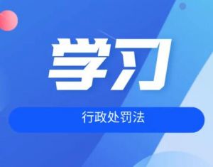 行政處罰法治安管理處罰法 行政處罰法治安管理處罰法