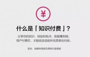 知識(shí)付費(fèi)